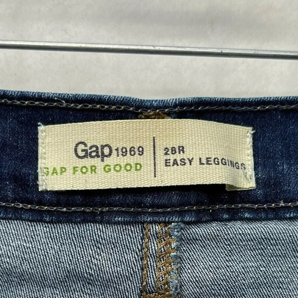 Gap 1969 Jeans Women's Sz 6 Blue Denim Easy Legging Distressed Slim Leg Stretch - Picture 6 of 12